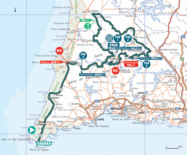 Algarve stage 2 map